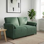 vidaXL Sofa 2 places Vert Mer 158 x 83 x 95 cm Velours