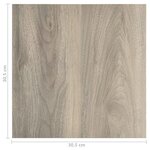 vidaXL Dalles de plancher autoadhésives 20 Pièces PVC 1 86 m² taupe