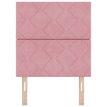 vidaXL Tête de lit en velours rose - 80 cm avec un design en blocs de diamant