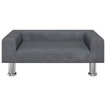vidaXL Canapé pour enfants gris foncé 70x45x26 5 cm velours