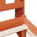 vidaXL Lit bibliothèque sans matelas cire marron 200x200 cm pin massif