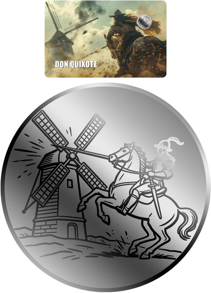 Monnaie DON QUIXOTE 1/500 Oz Palladium 25$ Liberia 2026 (PRÉCOMMANDE)