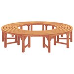Banc d'arbre extérieur vidaXL 200 cm en bois massif d'eucalyptus