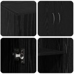 vidaXL Armoire de bureau - Chêne noir  60 x 32 x 77 5 cm  en bois d'ingénierie