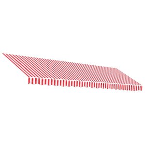 vidaXL Tissu de remplacement pour auvent rayures rouges et blanches