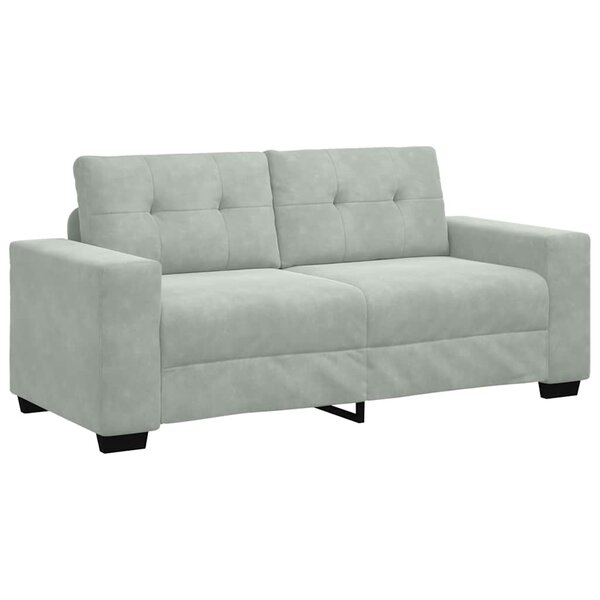 vidaXL Canapé causeuse gris clair 140 cm velours