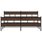 vidaXL Cadre de lit en métal sans matelas chêne marron 183x213 cm