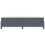vidaXL Cadre de lit avec matelas Gris foncé 200 x 200 cm tissu