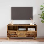 vidaXL Meuble TV Bois ancien 102 x 36 x 50 cm Bois d'ingénierie