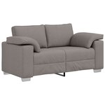 vidaXL Canapé 2 Pièces Taupe 219 x 80 x 82 cm tissu