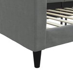 vidaXL Lit de repos sans matelas gris foncé 90x190 cm tissu