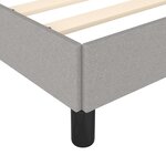 vidaXL Cadre de lit sans matelas gris clair 140x190 cm tissu