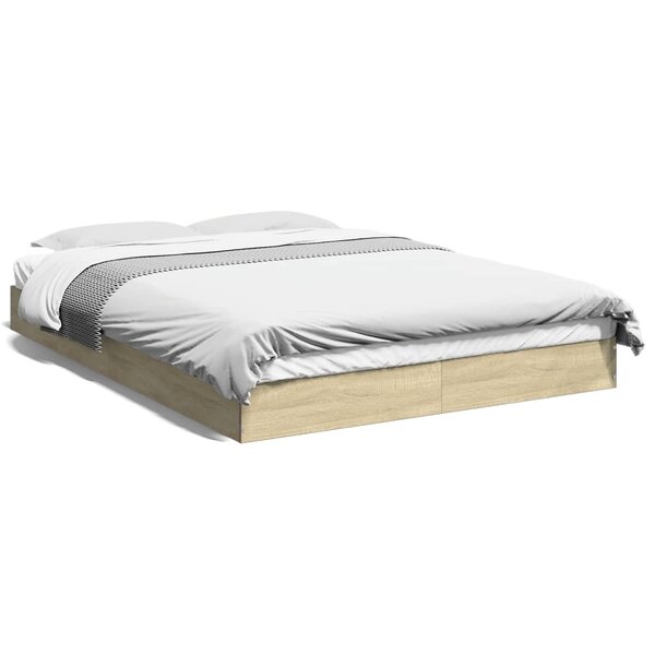 vidaXL Cadre de lit sans matelas chêne sonoma 120x190 cm