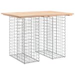 vidaXL Table de jardin Gabion Design 100x70x72 cm Bois massif Pin