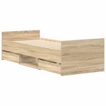 vidaXL Cadre de lit sans matelas chêne sonoma 75x190 cm