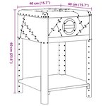 vidaXL Table de coin avec 1 tiroir vintage Style d'aviation
