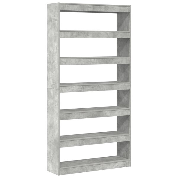 Bibliothèque vidaXL Grise Bois d'ingénierie 100 x 30 x 198 cm Étagère