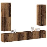 vidaXL Ensemble de meuble TV mural 4 Pièces vieux bois bois d'ingénierie