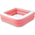 Intex 57100NP - Pataugeoire carrée pour les tout petits- Rose ou vert