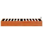vidaXL Cadre de lit ottoman avec rangement Brun Ciré 100 x 200 cm