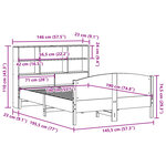 vidaXL Lit bibliothèque sans matelas 140x190 cm bois de pin massif