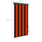vidaXL Store roulant d'extérieur 80x250 cm Orange et marron