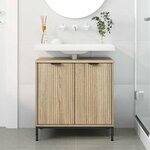 vidaXL Meuble de Lavabo de Salle de Bain avec stockage Chêne sonoma