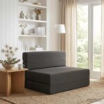 vidaXL Canapé-lit pliable Gris foncé 70 x 80 x 60 cm Tissu