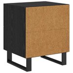vidaXL Cabinet de chevet avec tiroir Chêne noir 40 x 35 x 47.5 cm
