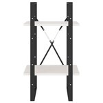 vidaXL Bibliothèque à 2 niveaux Blanc 40x30x70 cm Bois de pin massif
