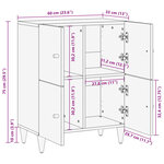 vidaXL Armoire latérale 60x33x75 cm bois massif de manguier