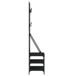 vidaXL Porte-vêtements et rangement des chaussures noir 70x40x184 cm