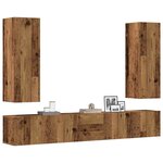 vidaXL Ensemble de meuble TV mural 5 Pièces vieux bois bois d'ingénierie