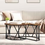 Table basse vidaXL en chêne fumé 80x80x42 cm en bois d'ingénierie