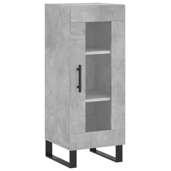 vidaXL Buffet Gris béton 34 5x34x90 cm Bois d'ingénierie