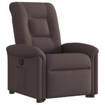vidaXL Fauteuil inclinable marron foncé tissu