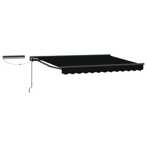 vidaXL Auvent rétractable électrique Noir et anthracite 3 5 x 2 5 m