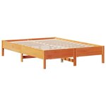 vidaXL Lit bibliothèque sans matelas cire marron 150x200 cm pin massif