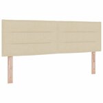 vidaXL Lit à ressorts avec matelas Crème 140 x 200 cm tissu