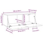 vidaXL Meuble mural Bois ancien 100 x 36.5 x 35 cm Bois d'ingénierie