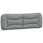 vidaXL Coussin de tête de lit Hvar gris clair 160 cm tissu