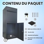 Boîte aux lettres pour colis - ParcelXL® - Boîte à colis - Indépendante - Boîte aux lettres murale - Anthracite - XXL