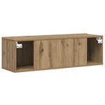 vidaXL Meuble TV mural chêne artisanal 80x30x30 cm bois d'ingénierie
