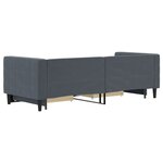 vidaXL Lit de jour avec gigogne et tiroirs sans matelas 80x200 cm