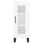vidaXL Buffet Blanc brillant 34 5x34x90 cm Bois d'ingénierie