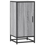 vidaXL Buffet sonoma gris 35 5x35x76 cm bois d'ingénierie et métal