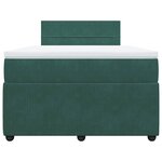 vidaXL Sommier à lattes de lit avec matelas vert foncé 120x190 cm