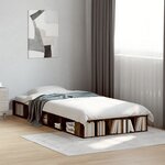 vidaXL Cadre de lit sans matelas chêne fumé 90x190 cm