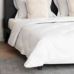 Duvet avec coussins Argyle 3 Pièces Blanc 260 x 220 cm Microfibre