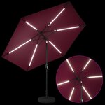 vidaXL Parasol de jardin avec lumières LED et base 300 x 300 cm